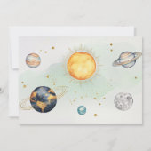 Verjaardag in de ruimte Galaxy Sun Moon Stars Plan Kaart (Achterkant)