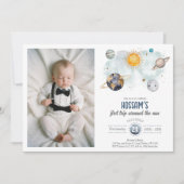 Verjaardag in de ruimte Galaxy Sun Moon Stars Plan Kaart (Voorkant)