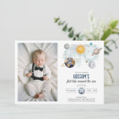 Verjaardag in de ruimte Galaxy Sun Moon Stars Plan Kaart (Staand voorkant)