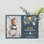 Verjaardag in de ruimte Galaxy Sun Moon Stars Plan Kaart (Staand voorkant)