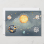 Verjaardag in de ruimte Galaxy Sun Moon Stars Plan Kaart (Achterkant)