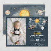 Verjaardag in de ruimte Galaxy Sun Moon Stars Plan Kaart (Voorkant / Achterkant)