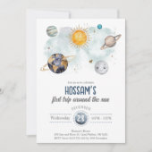 Verjaardag in de ruimte Galaxy Sun Moon Stars Plan Kaart (Voorkant)