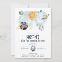 Verjaardag in de ruimte Galaxy Sun Moon Stars Plan Kaart