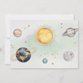 Verjaardag in de ruimte Galaxy Sun Moon Stars Plan Kaart (Achterkant)