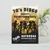 Verjaardag in de sfeer van Disco uit de jaren 70 | Kaart (Staand voorkant)