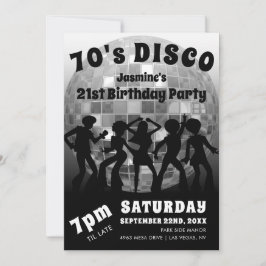 Verjaardag in de stijl van 70's Disco | Zilveren G Kaart