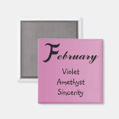 Verjaardag in Februari Magneet (Voorkant / Achterkant)