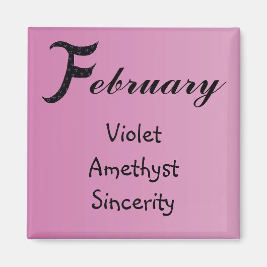 Verjaardag in Februari Magneet (Voorkant)