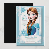 Verjaardag in het thema Frozen Kaart (Voorkant / Achterkant)