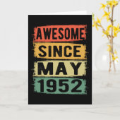 Verjaardag in mei geboren in 1952 kaart (Gele Bloem)