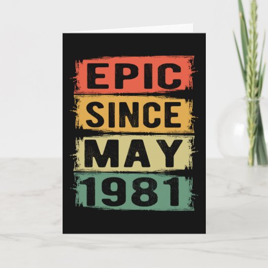 Verjaardag in mei geboren in 1981 kaart (Voorkant)