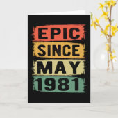 Verjaardag in mei geboren in 1981 kaart (Gele Bloem)