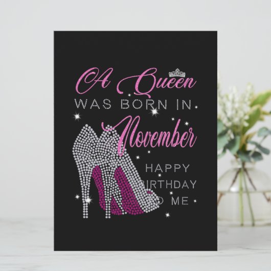 Verjaardag | In november werd een koningin geboren Aankondiging (Staand voorkant)
