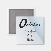 Verjaardag in oktober magneet (Voorkant / Achterkant)