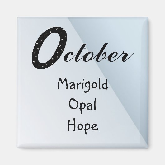 Verjaardag in oktober magneet (Voorkant)