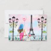 Verjaardag in Parijs Kaart Eiffeltoren (Achterkant)