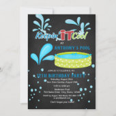 Verjaardag in 't Koel Pool Party Kaart (Voorkant)