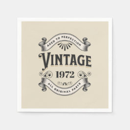 Verjaardag in vintage stijl servet