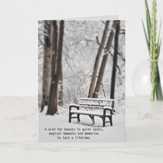 Verjaardag in winter feestdagen kaart (Voorkant)