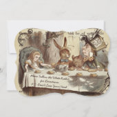 Verjaardag in Wonderland Uitnodiging (Achterkant)