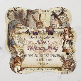 Verjaardag in Wonderland Uitnodiging