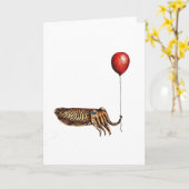 Verjaardag inktvis Kaart (Gele Bloem)