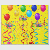 Verjaardag Inpakpapier Ballonnen (Vlak)