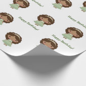 Verjaardag inpakpapier voor meisjes (Hoek)