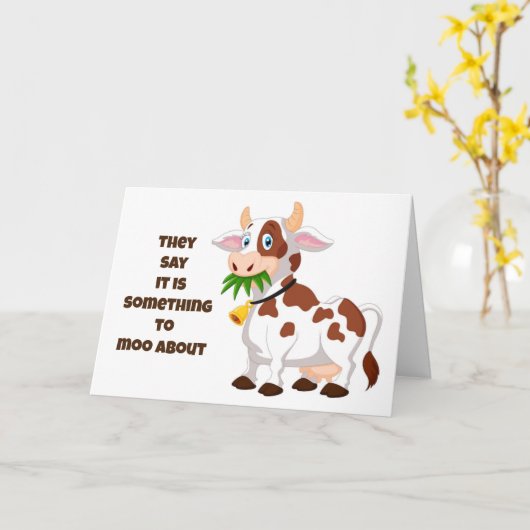 VERJAARDAG IS "IETS OM OVER TE MOEIEN" KAART (Gele Bloem)