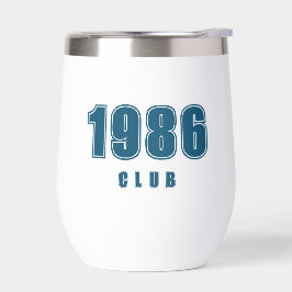 Verjaardag Jaar, aangepaste blauwe trendy typograf