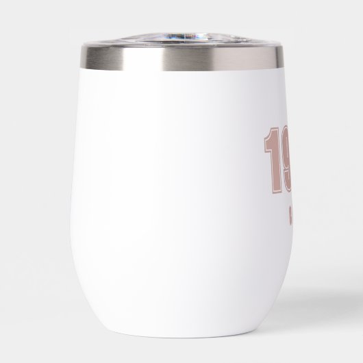 Verjaardag Jaar, aangepaste roze trendy typografie (Voorkant)