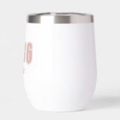 Verjaardag Jaar, aangepaste roze trendy typografie (Achterkant)