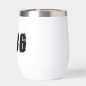 Verjaardag Jaar, aangepaste zwarte trendy typograf (Achterkant)