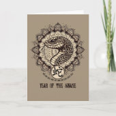 Verjaardag Jaar van de Slang Kaart (Voorkant)