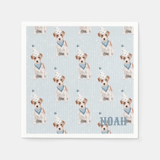 Verjaardag Jack Russell Dog Party Pet Persoonlijk Servet (Voorkant)