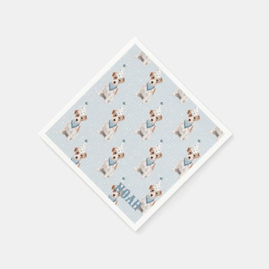 Verjaardag Jack Russell Dog Party Pet Persoonlijk Servet (Hoek)