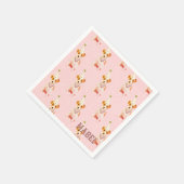 Verjaardag Jack Russell Dog Party Pet Roze Persoon Servet (Hoek)