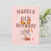 Verjaardag Jack Russell Hond Leeftijd Roze Verjaar Kaart (Staand voorkant)