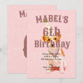 Verjaardag Jack Russell Hond Leeftijd Roze Verjaar Kaart (Voorkant / Achterkant)