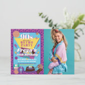 Verjaardag jaren 90 Nineties Vrouwen Feestje 90s F Kaart (Staand voorkant)