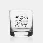 Verjaardag JAREN IN DE MAAK Gepersonaliseerd Whisky Glas (Achterkant)