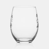 Verjaardag JAREN IN DE MAAK Gepersonaliseerd Wijnglas Zonder Voet (Rechts)