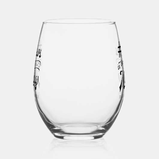 Verjaardag JAREN IN DE MAAK Gepersonaliseerd Wijnglas Zonder Voet (Rechts)