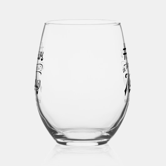 Verjaardag JAREN IN DE MAAK Gepersonaliseerd Wijnglas Zonder Voet (Links)