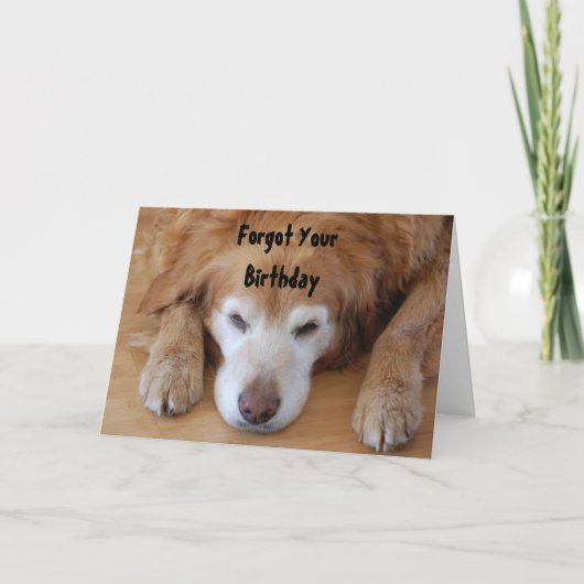 Verjaardag - Je verjaardag vergeten Kaart (Voorkant)