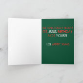 Verjaardag Jezus is niet jouw Kaart (Binnen)