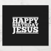 Verjaardag Jezus Kerstmis Sparkling Wijnetiket (Enkel label)