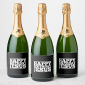 Verjaardag Jezus Kerstmis Sparkling Wijnetiket (Flessen)