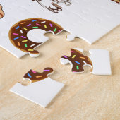 Verjaardag Jigsaw Puzzle Koffie Donuts Legpuzzel (Zijkant)
